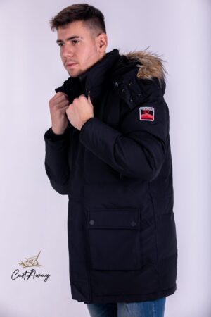 Muska Jakna Crna Dugacka