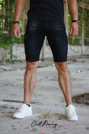 Muske Bermude sa Dzepovima Crne